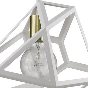 Homeroots Hedron 1-light White Pendant   398325