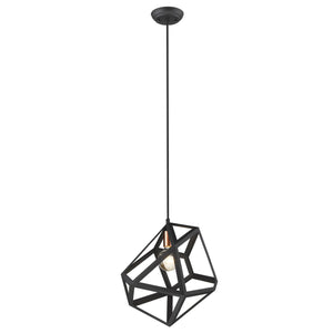 Homeroots Hedron 1-light Matte Black Pendant   398326