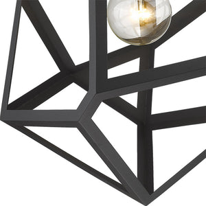 Homeroots Hedron 1-light Matte Black Pendant   398326