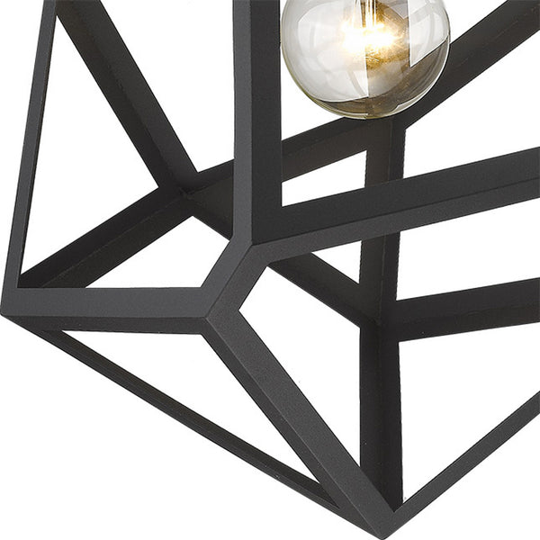 Homeroots Hedron 1-light Matte Black Pendant   398326