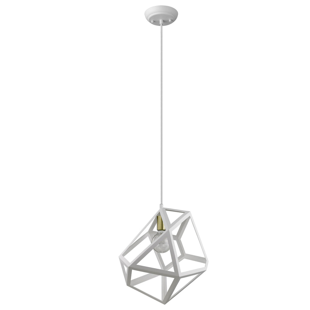 Homeroots Hedron 1-light White Pendant   398327
