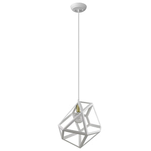 Homeroots Hedron 1-light White Pendant   398327