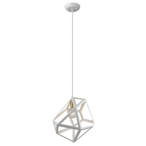 Homeroots Hedron 1-light White Pendant   398327