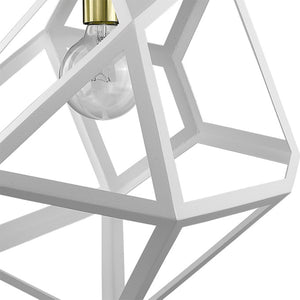 Homeroots Hedron 1-light White Pendant   398327
