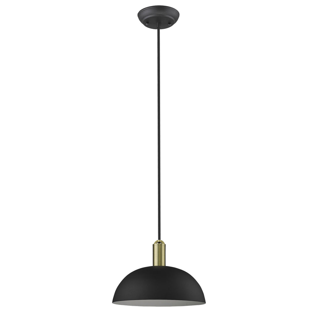 Homeroots Ingo 1-light Matte Black Pendant   398328