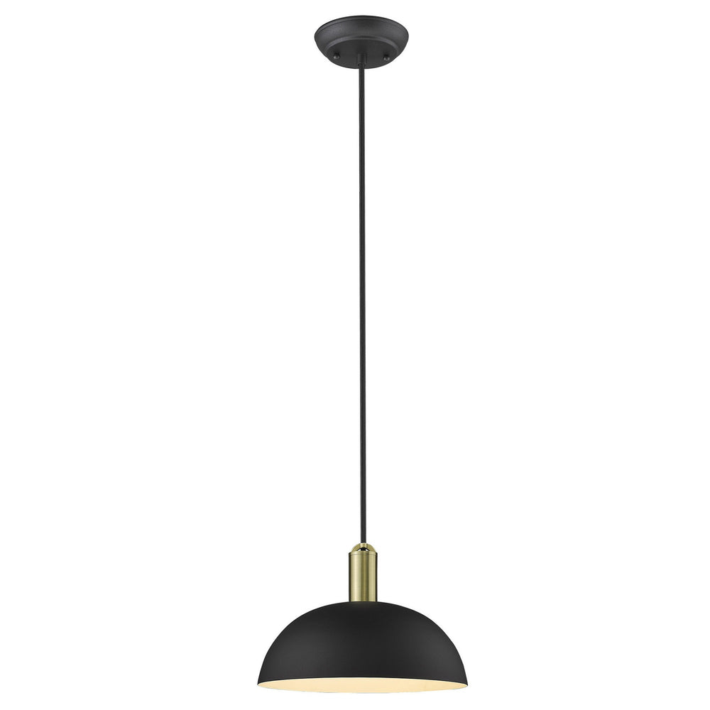 Homeroots Ingo 1-light Matte Black Pendant   398328