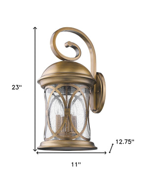 Homeroots Lincoln 4-light Antique Brass Wall Light   398340