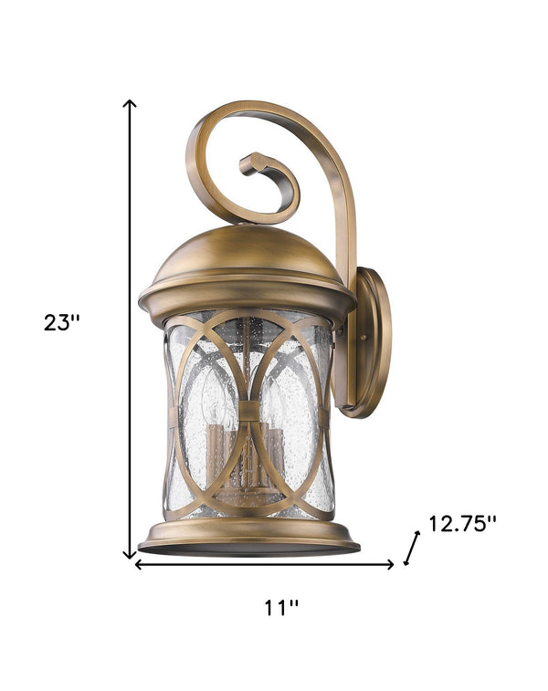 Homeroots Lincoln 4-light Antique Brass Wall Light   398340