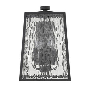 Black Seeded Glass Four Light Dimmable Outdoor Pendant Lanterns for Patio Decor