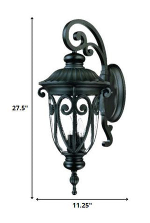 Homeroots Naples 3-light Matte Black Wall Light   398354