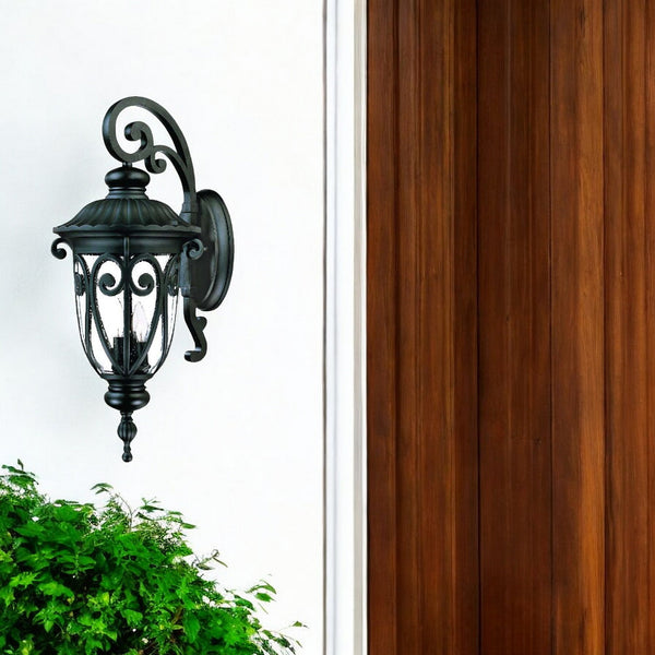 Homeroots Naples 3-light Matte Black Wall Light   398354