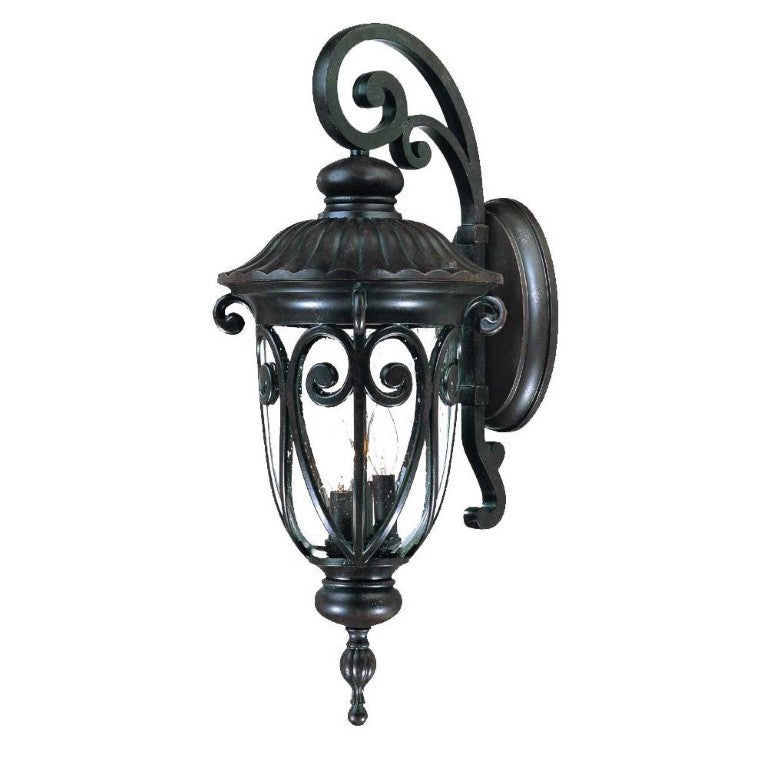 HomeRoots Black Seeded Glass Outdoor Pendant Trio Dimmable Hanging Lantern Set for Porch 398355