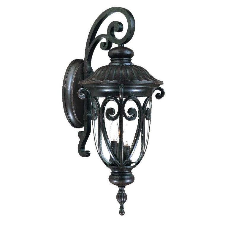 HomeRoots Black Seeded Glass Outdoor Pendant Trio Dimmable Hanging Lantern Set for Porch 398355
