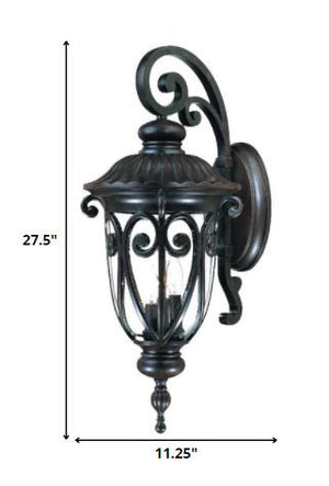Homeroots Naples 3-light Marbelized Mahogany Wall Light   398355