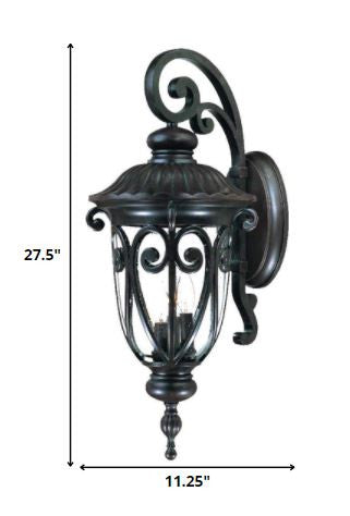 Homeroots Naples 3-light Marbelized Mahogany Wall Light   398355