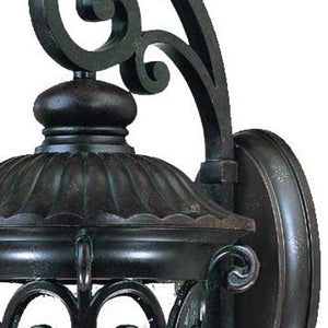 Homeroots Naples 3-light Marbelized Mahogany Wall Light   398355