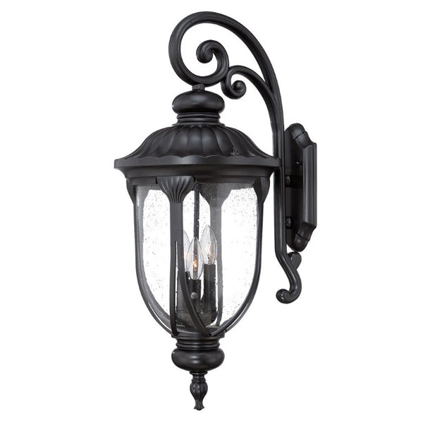 HomeRoots Laurens Triple Arm Matte Black Metal Sconce for Modern Hallway or Living Room 398357