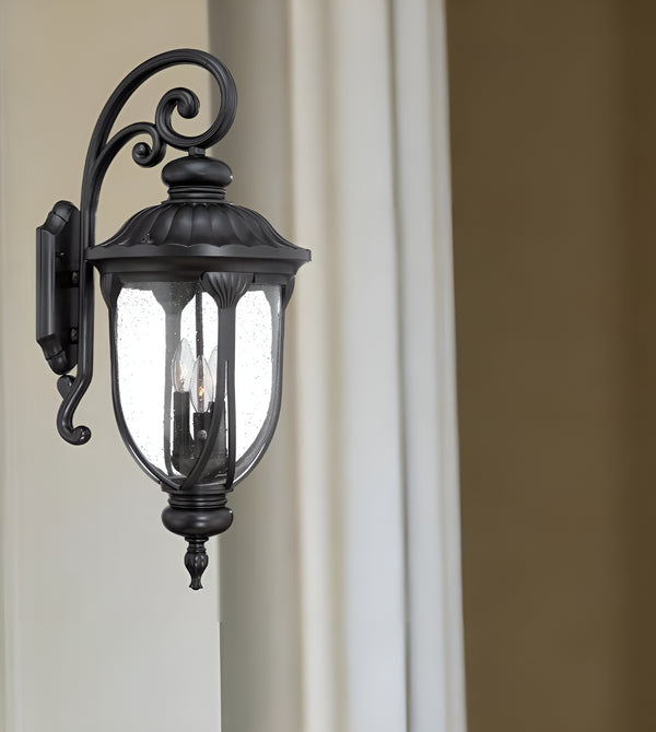 Homeroots Laurens 3-light Matte Black Wall Light   398357