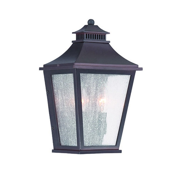 HomeRoots Black Frosted Glass Dimmable Dual Light Outdoor Pendant Fixture Modern Hanging 398358