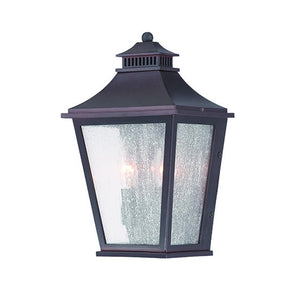 Homeroots Antique Bronze Two Light Pocket Lantern Wall Light   398358