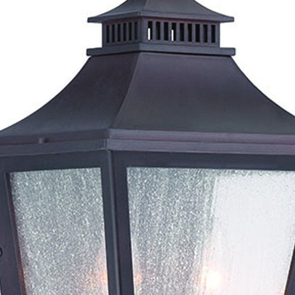 Homeroots Xl Antique Bronze Two Light Pocket Lantern Wall Light   398360