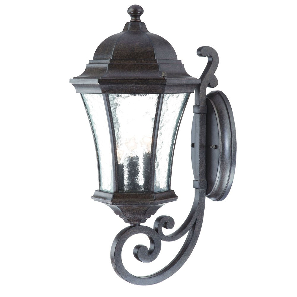Homeroots Xl Antique Black Tapered Lantern Wall Light   398362