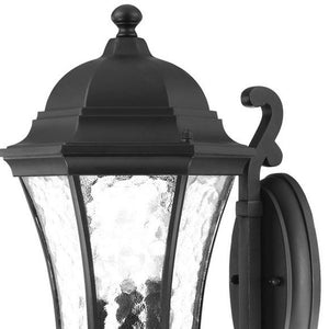 Homeroots Xl Matte Black Tapered Lantern Wall Light   398363