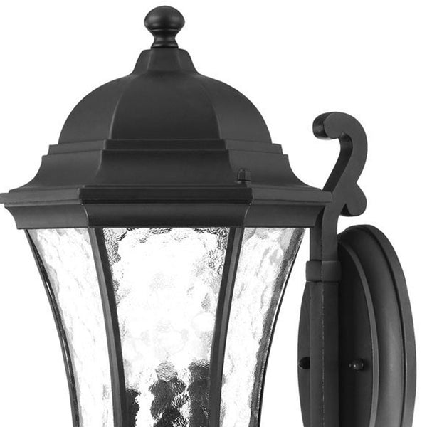 Homeroots Xl Matte Black Tapered Lantern Wall Light   398363