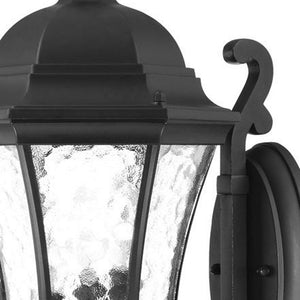 Homeroots Xl Matte Black Tapered Lantern Wall Light   398363