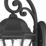 Homeroots Xl Matte Black Tapered Hanging Lantern Wall Light  Aluminium  398365