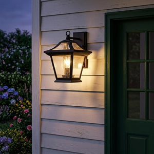 Xl Antique Bronze Birdhouse Lantern Style Exterior Wall Sconce for Porch Decor
