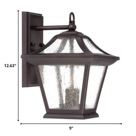 Homeroots Xl Antique Bronze Birdhouse Shape Outdoor Wall Light   398367
