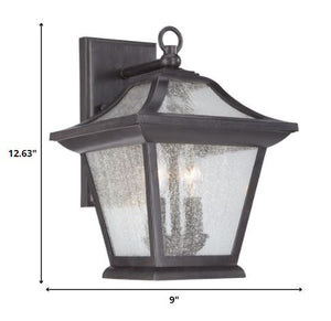 Homeroots Xl Matte Black Birdhouse Shape Outdoor Wall Light   398368