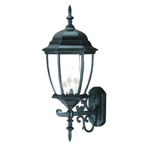 HomeRoots Matte Black Ornate Lantern Sconce Outdoor or Indoor Entryway Ambient Wall Fixture 398378