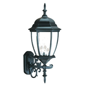 Matte Black Ornate Lantern Sconce Outdoor or Indoor Entryway Ambient Wall Fixture