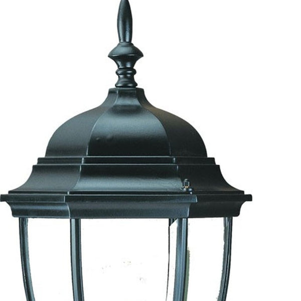 Matte Black Ornate Lantern Sconce Outdoor or Indoor Entryway Ambient Wall Fixture