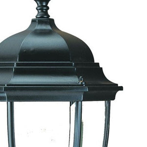 Matte Black Ornate Lantern Sconce Outdoor or Indoor Entryway Ambient Wall Fixture