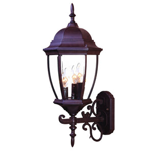 Homeroots Dark Brown Ornamental Lantern Wall Light   398379