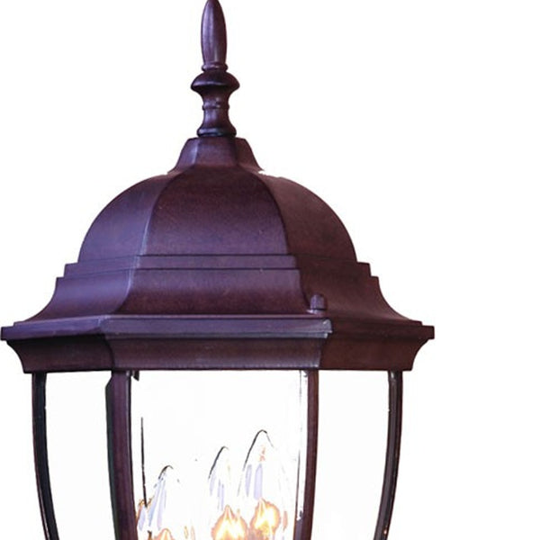 Homeroots Dark Brown Ornamental Lantern Wall Light   398379