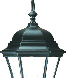 Homeroots Matte Black Ornamental Carousel Lantern Wall Light   398380