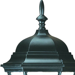 Homeroots Matte Black Ornamental Carousel Lantern Wall Light   398380