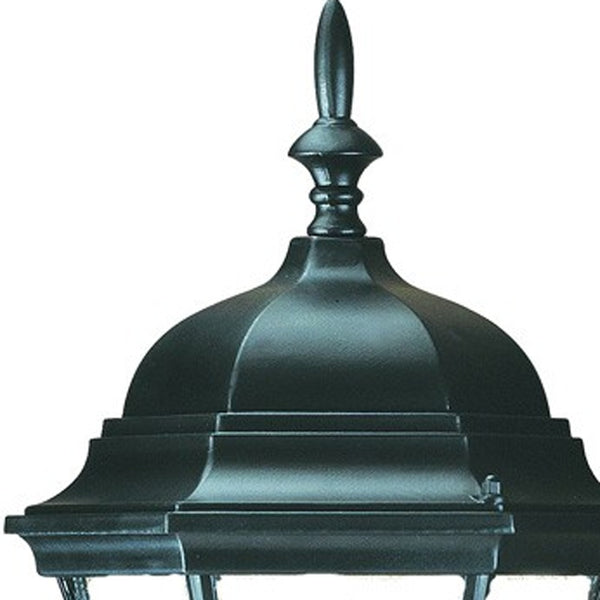 Homeroots Matte Black Ornamental Carousel Lantern Wall Light   398380
