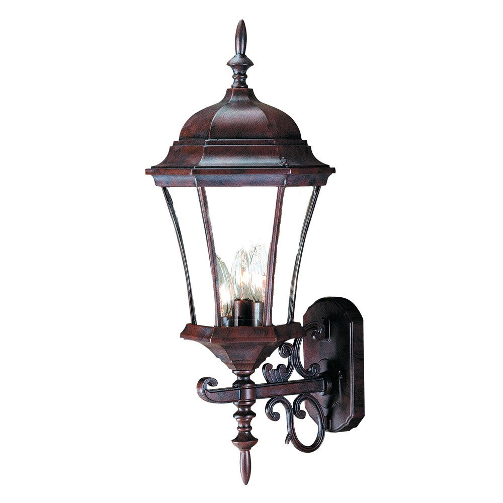 Homeroots Dark Brown Ornamental Carousel Lantern Wall Light   398381
