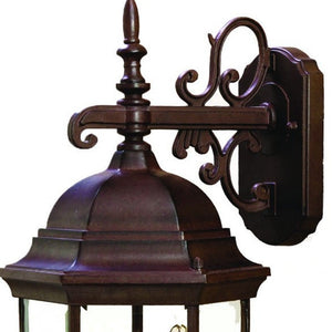 Three Bulb Dark Bronze Lantern Sconce Rustic Farmhouse Entryway Hanging Wall Fixture