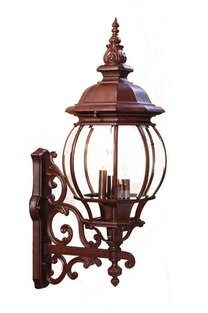 Homeroots Chateau 4-light Burled Walnut Wall Light   398386