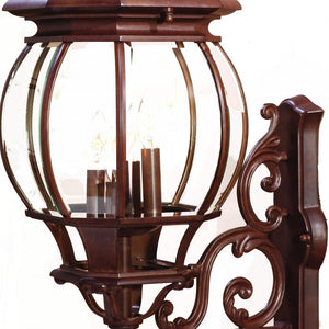 Homeroots Chateau 4-light Burled Walnut Wall Light   398386