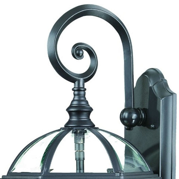 Three Bulb Matte Black Lantern Sconce for Entryway Hallway or Outdoor Porch Use