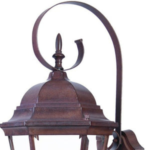 HomeRoots Three Light Outdoor Swing Arm Lantern - Vintage French Quarter Design with Elegant Dark Finish 398394