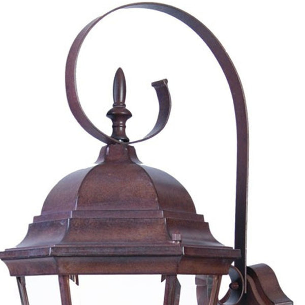 HomeRoots Three Light Outdoor Swing Arm Lantern - Vintage French Quarter Design with Elegant Dark Finish 398394