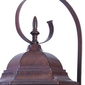 HomeRoots Three Light Outdoor Swing Arm Lantern - Vintage French Quarter Design with Elegant Dark Finish 398394